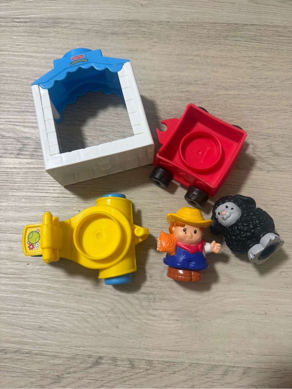 Fisher-Price Little People Farm Playset Lot w/ Figures, Tractor & Trailer